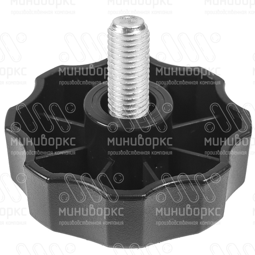 Фиксатор пластиковый с рукояткой m12x25 60 – Ф60М12-25ЧН | картинка 1